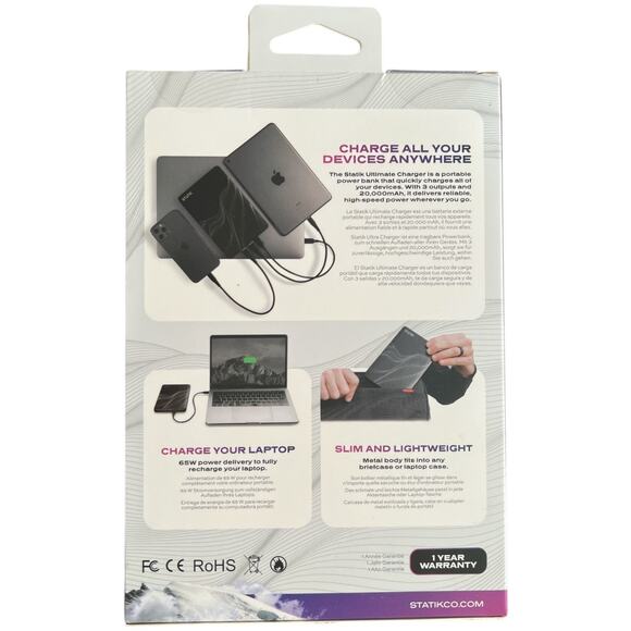 Statik 65W Laptop Multi-Device Power Bank 20000Mah - Picture 4 of 6